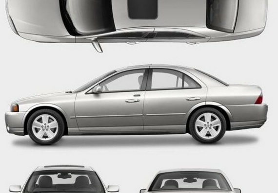 Lincoln LS (2006) (Линкольн ЛС (2006)) - чертежи (рисунки) автомобиля